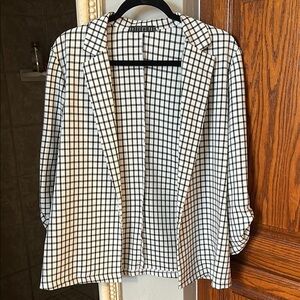 Potter's Pot Black and White Gingham Blazer Timeless Style